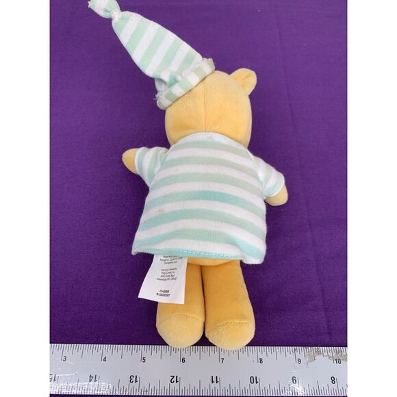 Disney Hoop Retail Stores 7 Inch Winnie the Pooh Lovie Green and White Striped N - Picture 3 of 7